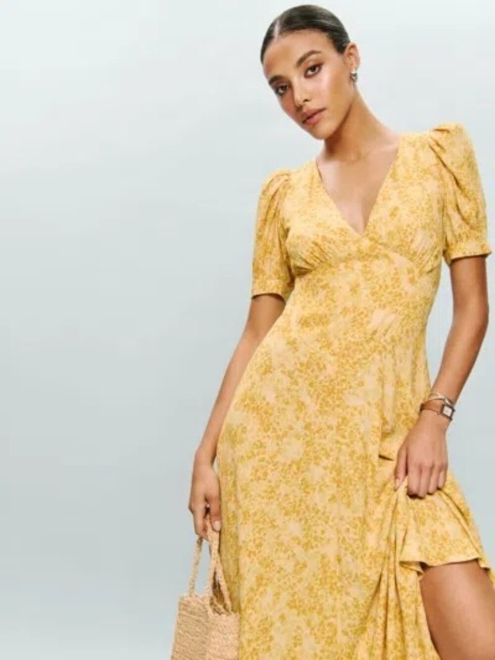 Reformation NWT Naira Maxi Dress Golden Meadow Size 0 Party Wedding Cocktail - Picture 2 of 10